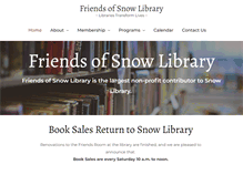 Tablet Screenshot of friendsofsnowlibrary.org